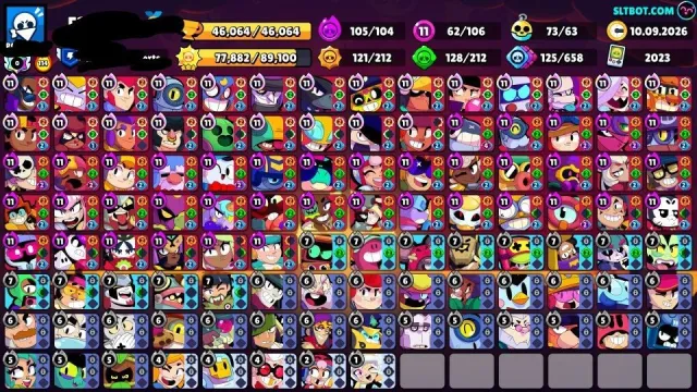 🏆🥇💎20 Brawl Pass+, MGA COLLECTION, 251 EPIC SKINS, 32 LEGENDARY, FREE NAME CHANGE💎🥇🏆, 46000 trophies, 106 brawlers