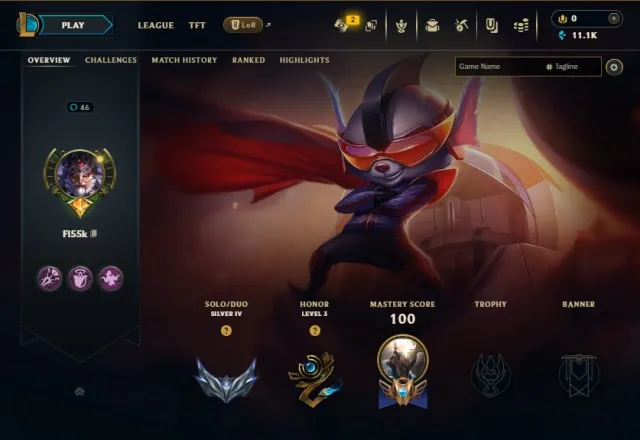EUW🔥SMURF +30 -10 🎮 SILVER 4 🏆HANDMADE💙11K BE 💪 45 CHAMPS, Sale, level 46, champions 45, skins 6, Silver
