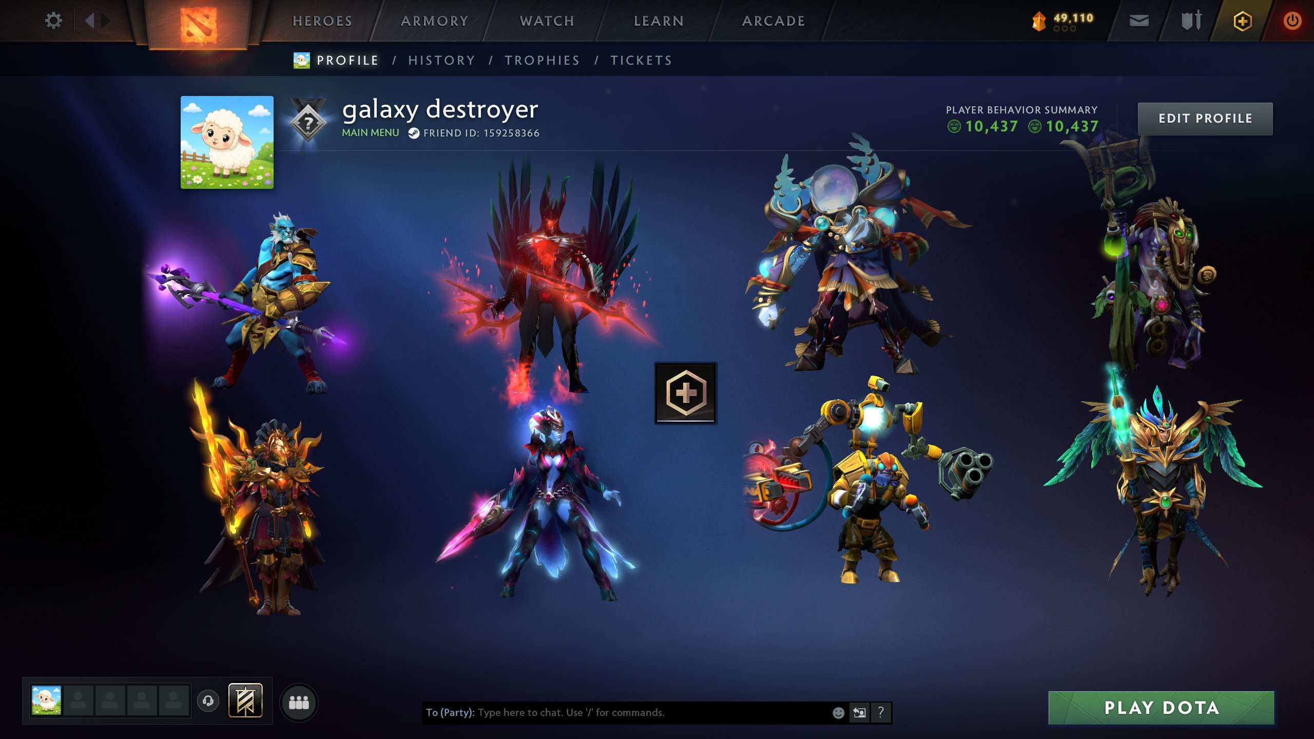 ⚔️Main Pool⚔️ | 🍀 TB Arcana🩸 | 🌺Tyrian Phantom Concord🌺 | 🔥👑TITAN👑🔥 | ⚜️Trophy Level 60, Sale, 6000 MMR, 10400 Behavior score, 10400 вежливости, 2061 games
