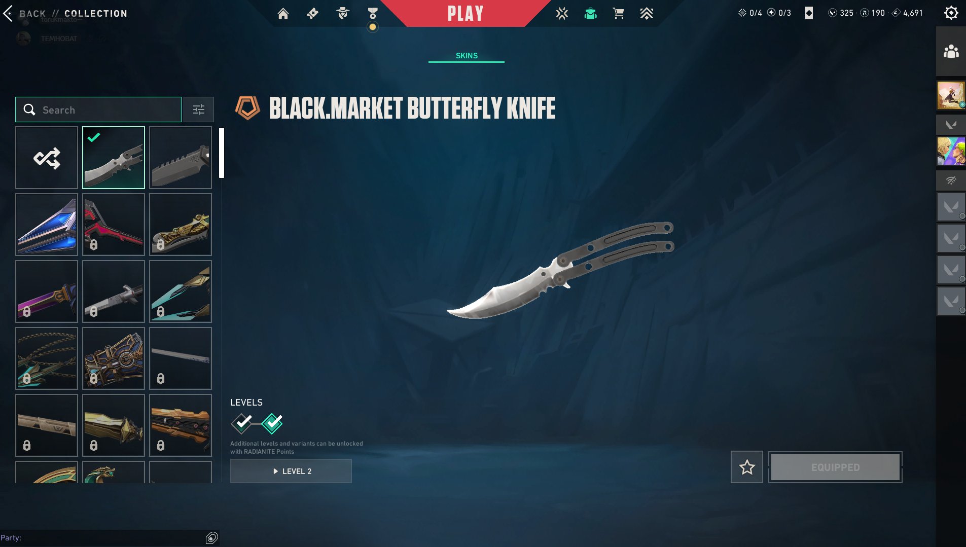 🔪 BLACK MARKET BUTTERFLY | Vandal Imperium | Operator Digression | EU FA, Sale, Silver 2, Agents: 21, Skins: 22