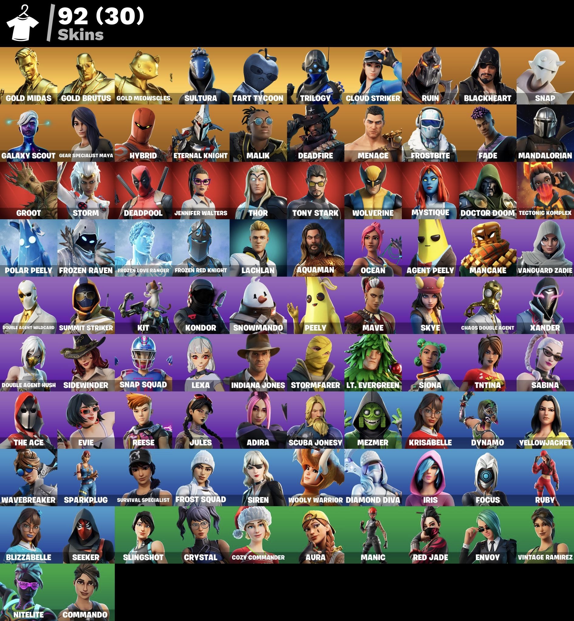 ☘️Old account 2018!Region UK🇬🇧!92 Skins!113 Pickaxes!Take the elf!84 Dances!Astro Jack!Candy axe☘️, Sale, skins 92