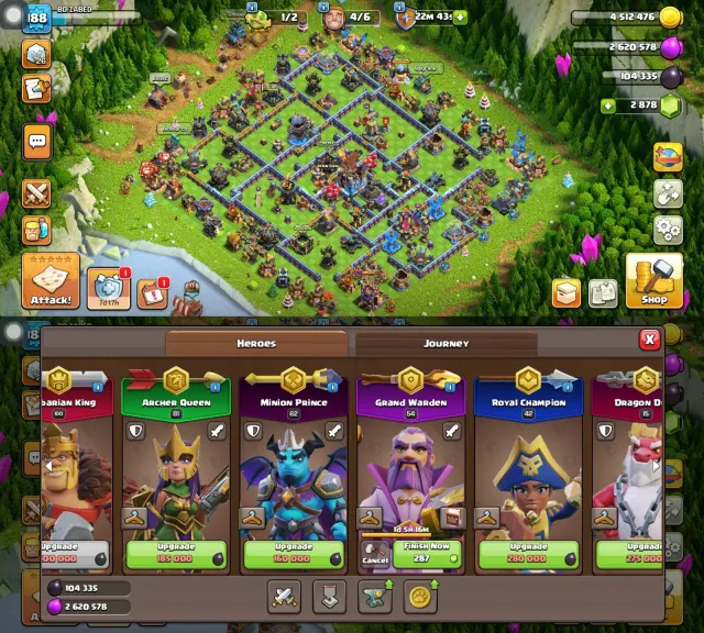 💚✦Supper Defence TH18 ✦ 💥100/81/54/42 (Duke Level -15)💥✦ 14x Strong Epic (Lvl-20+++), 18 TH Родной Деревни, 10 TH Строителя