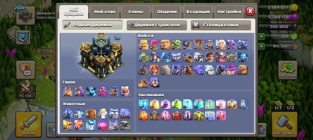 Selling 17 TH, 6 builders 10 TH in the clan heroes 100/100/65/75/50/10., 17 TH Home Village, 10 TH Builder