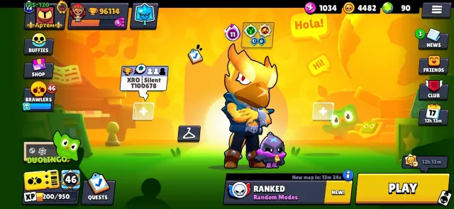 ACCOUNT FOR MAIN FULL LEVELING, 96000 trophies, 105 brawlers, 72 primes