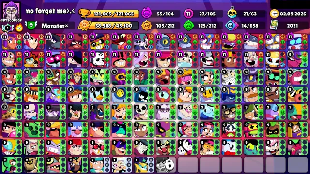 🏆121000🏆 | ⚔️27х11 СИЛЫ⚔️ | ⭐21 БАФФИ⭐ | ОЛД ПРЕСТИЖ 3👑 | 💵 2 БП+💵, 121000 кубков, 105 бравлеров, 105 праймов