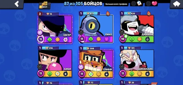 Selling an account with a previously purchased power supply+., trophies 28527, brawlers 87, primes 13