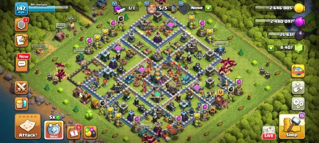 💎 TH 14 💎 8000 GEMS 💎 2000 RAID MEDALS 💎 563 CWL MEDALS 💎 HEROES 56-66-36-40-14 💎 NC YES, 14 TH Main Village