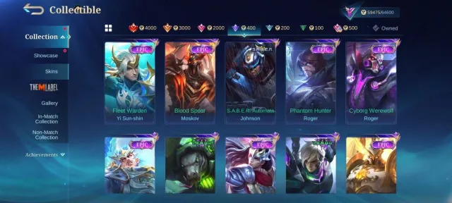 MLBB Most Famous Hero skin💥11.11 Gusion💫Luckybox Karina💫moskov⚡lunox⚡Gatotkcha⚡YSS⚡Gaara Vale, Продажа, Ранг: Мифический, Уровень: 94, Процент побед: 54%, Герои: 133, Облики: 259