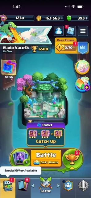 👑🏆6600 CUPS🏆🏟️18 ARENA🏟️🃏117/123 CARDS🃏⚡4 EVOLUTIONS⚡💰163K COINS💰💎393 GEMS💎😎20 EMOJIS😎, 18 arena, 1230 level, 6600 cups, 117 cards, 19 legendaries, Available