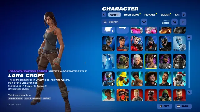💀 LARA CROFT / BRUNO MARS / JABBA SWITCHWAY💀 / LEVIATHAN AXE💀 KAYLO/ 177 SKIN / PAZARLIK VAR! 💀, Satış, skinler 177