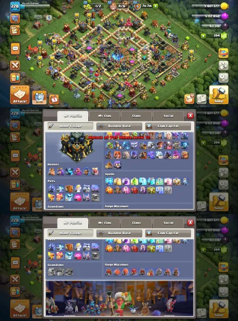 【TH17 | TH18 Updating】(N-528) ➤ Heroes (92-98-78-74-50-13) ✦ 10 Epic ✦ 6 Builders ✦ 228 XP ✦ NC 1K, 17 TH Родной Деревни