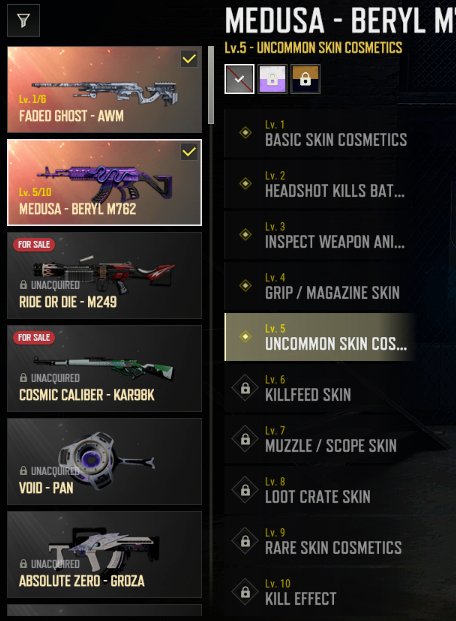 💎Medusa - Beryl M762 - 5 lvl + FADED GHOST - AWM + "Aston Martin DBX707" SUV 🤝FIRST MAIL, Yes BATTLEGROUNDS Plus