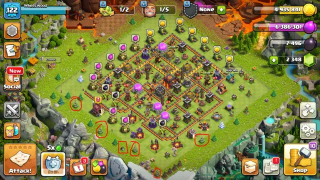 🎄🎉🎁 TH10 • 5x 2014 Christmas Trees • Halloween Headstone • 2.3K GEMS • MAXED + BONUS🎁🎉🎄, 10 TH Main Village, 5 TH Builder