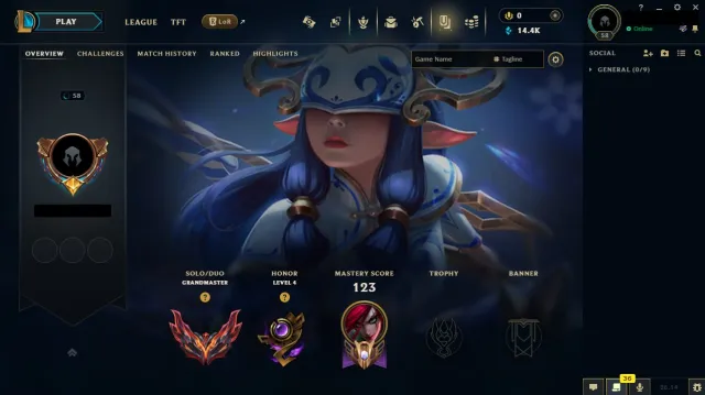 🔥 PERSONAL ACCOUNT • GRANDMASTER 900 LP • 66% WR • FULL ACCOUNT ACCESS, Sale, level 58, champions 45, skins 6, Grandmaster
