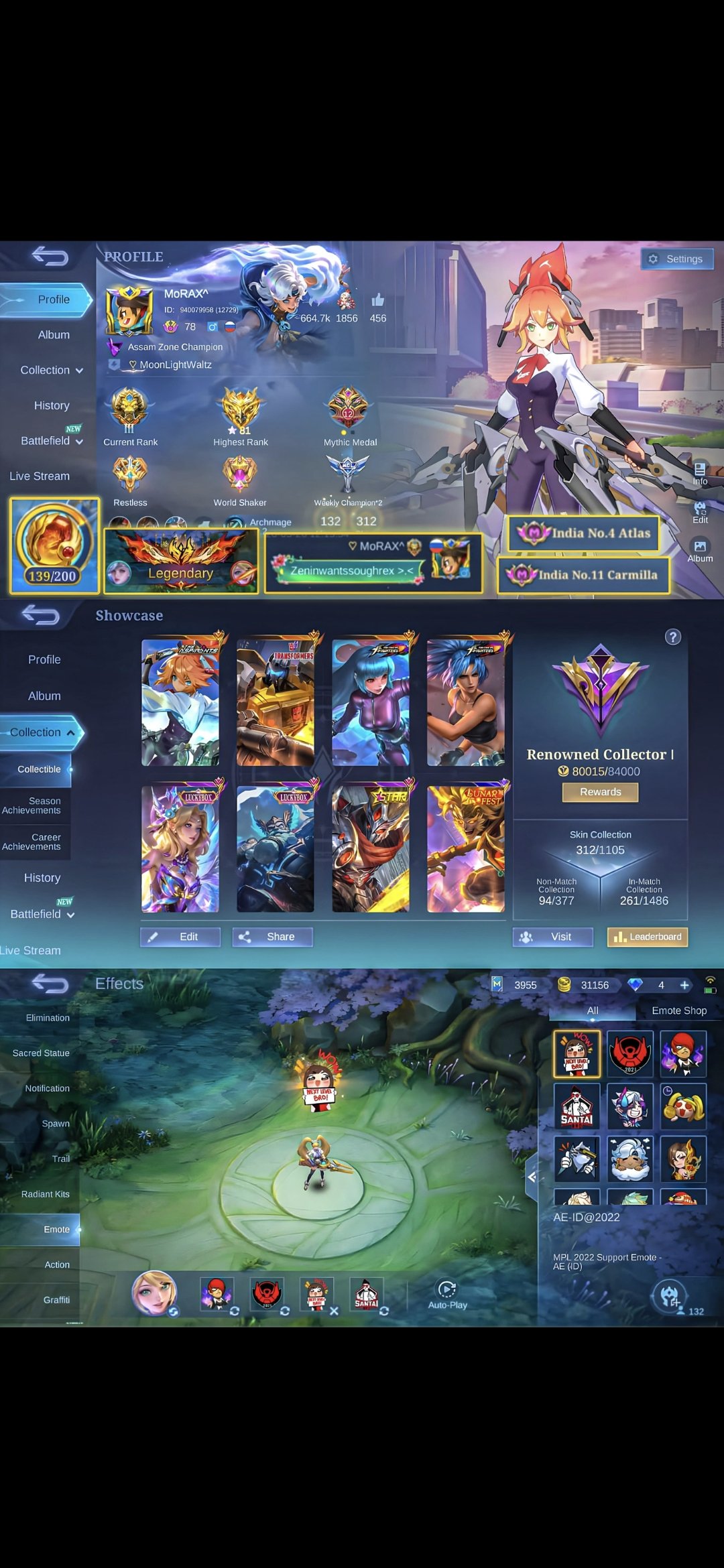 🐼 Account: Mythic, Level 60, 80 heroes, 100 skins! 💯