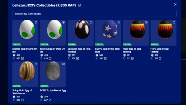 @bellazuzu123 | ROBLOX ACCOUNT 💎 Total RAP ~2.8k | Clean and safe 📦, Sale, Voice chat: No