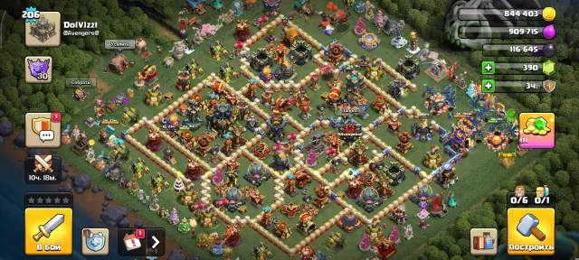 17 TH of the home village, 10 TH of the builder village, hero skins, 10 epic gear 206 level, 17 TH of the home village, 10 TH of the builder village
