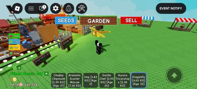 Продам аккаунт особые Grow a Garden Укради браинрот и 99 ночей, Продажа, Voice chat: Нет