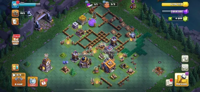 Th 18 | 5 BUILDERS | 3500+ GEMS | Almost everything unlocked | WITH MAIL |, 18 TH Main Village, 9 TH Builder