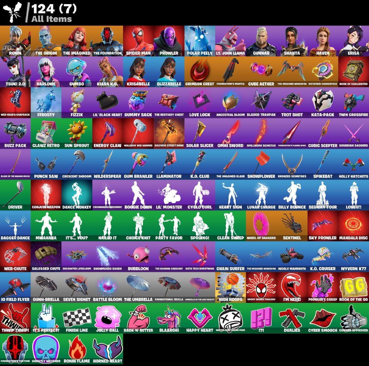 🔥Ronin 🔥The Origin🔥The Foundation🔥Spider-Man🔥Polar Peely 🔥100 VB🔥Change Email🔥Full Access, Sale, skins 18