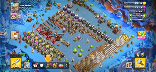【11 TH】😍ALMOST FULL😍 🔵95 LVL【💎20 GEMS💎】[42|40|30|20|0|0|]💎5 BUILDERS💎 ✅, 11 TH Home Village, 6 TH Builder