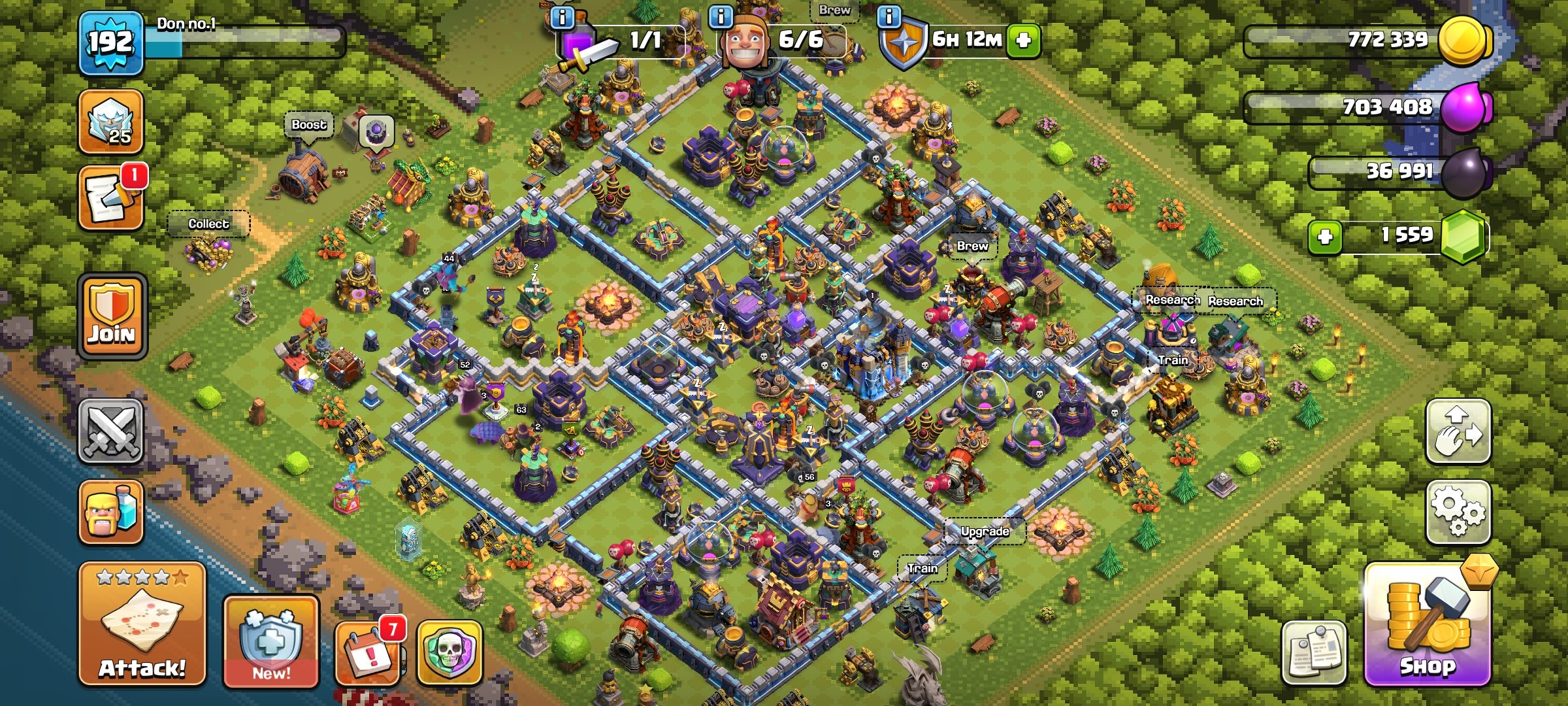 TH 18 Max~Heros-56/63/52/30~4× Hero Skin~All Equipment~~Connect To Buyer Mail~Fast Delivery, 18 TH Main Village, 6 TH Builder