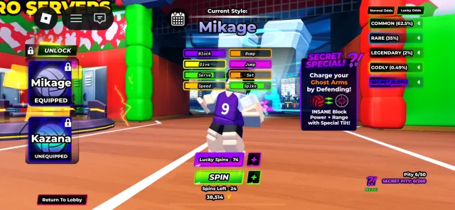 😈Mikage😈Kazana😈 donation skin +74 lucky spins, Accounts