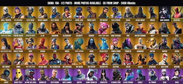 [PC/XBOX] 150 skins 🔥2450 VB🔥Skeleton🔥Black Knight🔥Travis Scott🔥"Tesla's Legacy"🔥Soul Reaper🔥Take The, Sale, skins 150