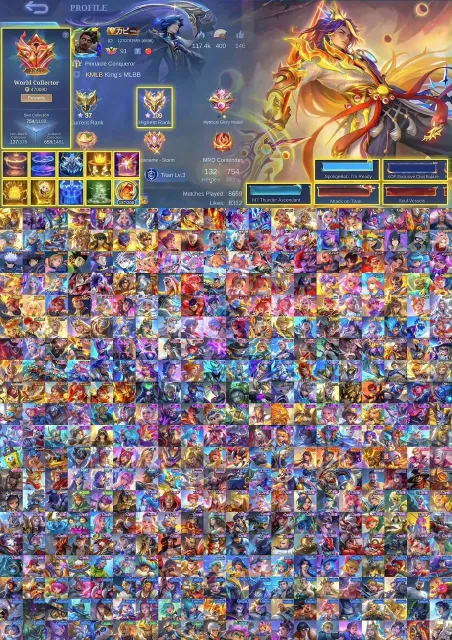 ALMOST GALAXY COLLECTOR 27k RANKING WITH MANY COLLAB DM FOR DETAILS, Продажа, Ранг: Мифический Бессмертный, Уровень: 96, Процент побед: 60%, Герои: 133, Облики: 772