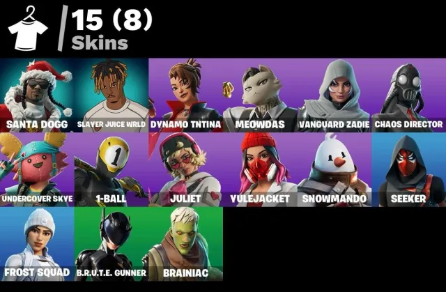 🎮 [PC/Xbox/PSN] 🎮 LVL 768 | Kosę Reapera ⛏️ | 🔥 Juice WRLD | 🎅 Santa Dogg | 15 Skinów | 💰 150 VB, Продажа, скины 15