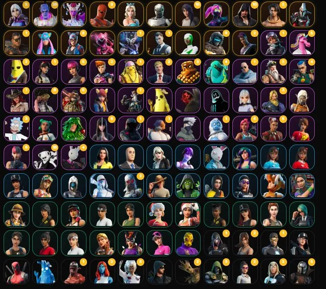 💎⚫· Lara Croft - 💎⚫CyberCyclops💎-⚫ Football Player💎⚫-💎⚫Leviathan · 💎⚫110 skins· 350V-Bucks⚫💎, Sale, skins 110