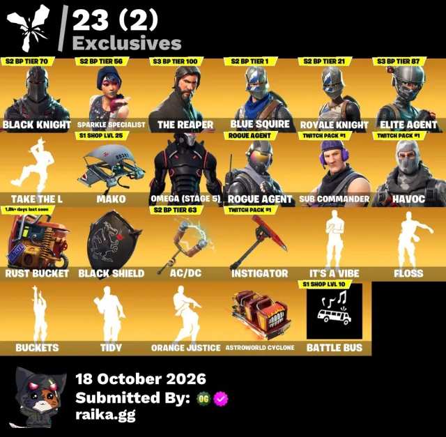 E-MAIL-UMBINDUNG [PC] 56 Skins | Black Knight | Take The L | The Reaper | Blue Squire, Verkauf, Skins 56