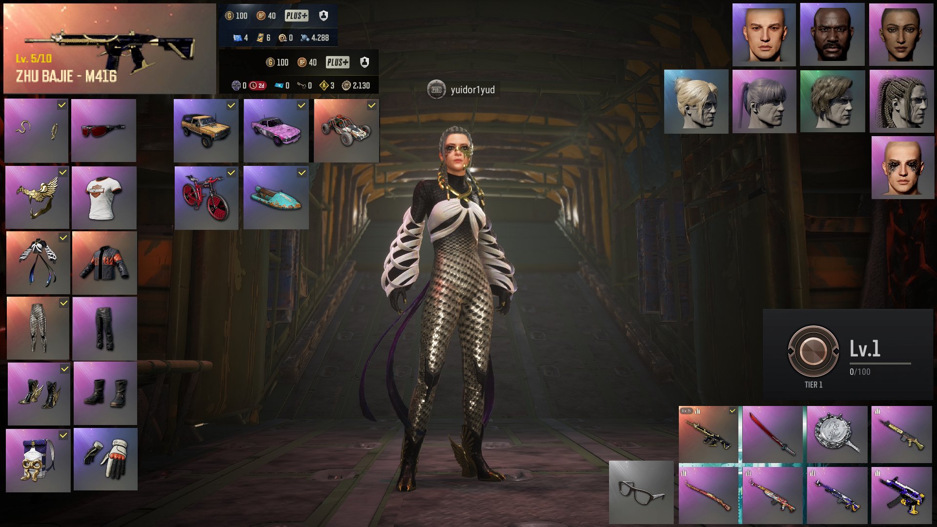 💖[PROGRESSIVE 5 LVL] ZHU BAJIE M416💖MEDUSA + HARLEY DAVIDSON SETS💖🔥JONATHAN KAMAU🔥✅AUTO-DELIVERY✅🔥, No BATTLEGROUNDS Plus