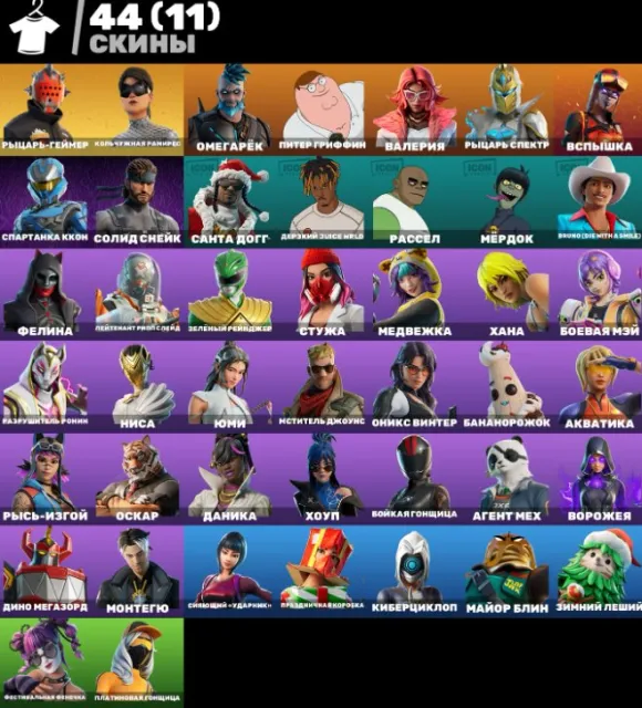 44 skins / Chainmail Ramirez / Cyber Cyclops / Get Griddy / Ability to change email to yours, Sale, skins 44