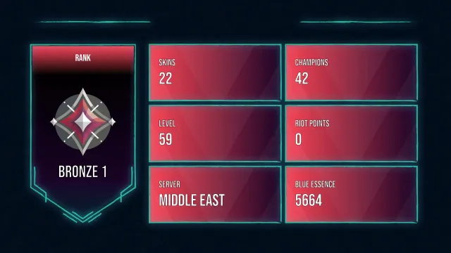 🥑 ME 🥑 22 SKINS 🥑 BRONZE 1 🥑 42 CHAMPIONS 🥑 59 LEVEL 🥑 INSTANT DELIVERY 🥑 Gpra7 🥑, Sale, level 59, champions 42, skins 22, Bronze