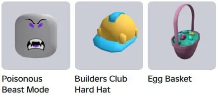 2017 | Poisonous Beast Mode + Builders Club Hard Hat + 1.7K RAP, Sale, Voice chat: No