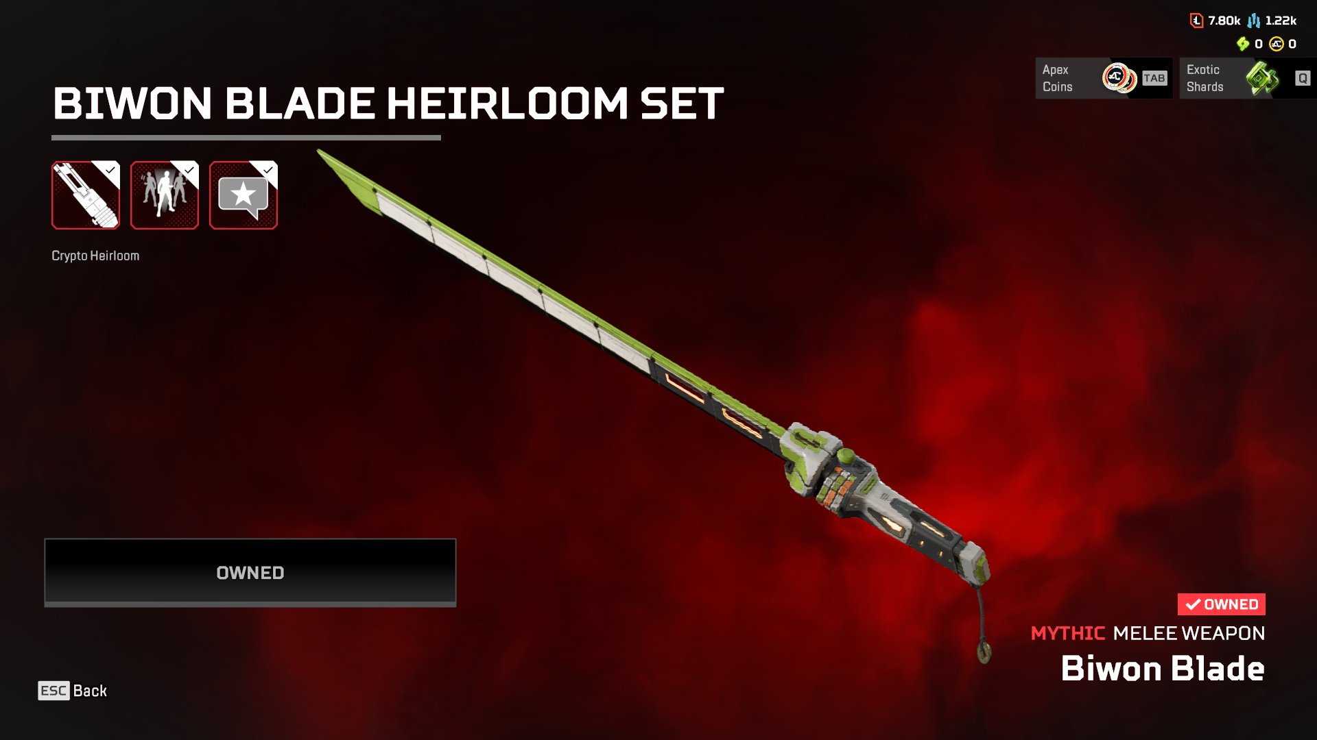 🍀 【 CRYPTO HEIRLOOM 】🍀 EA + PSN + XBOX 🍀 RANKING OPEN ♦️ FULL ACCESS 🔑, Rookie, 236 level, Relic: Yes
