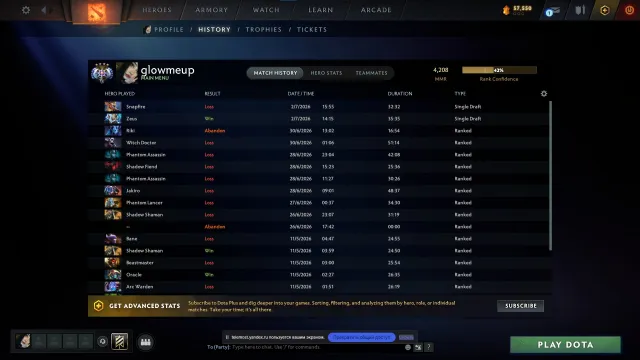 ✅4200 MMR✅12000 ORDER✅AUTO-DISTRIBUTION✅3 LVL QUARTERO✅27 TROPHY✅42% RANK CONFIDENCE✅ MAIN POOL, Sale, 4000 MMR, 12000 Behavior score, 12000 вежливости, 540 games, 390 hours