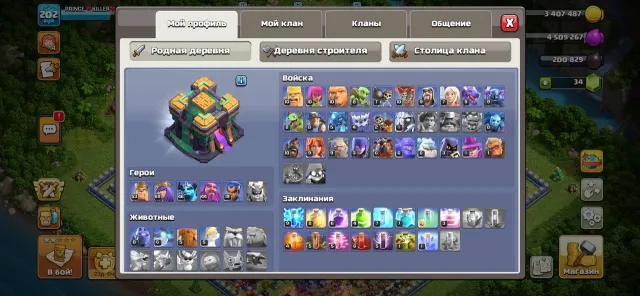 14TH👑 53/69/46/44/19 202LVL FULL 90%, 14 TH Родной Деревни, 9 TH Строителя