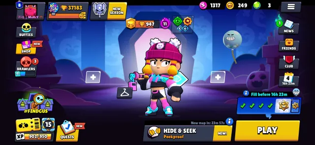 OLD BP🌈SIRIUS 11 POWER💫36500🏆ACCOUNT 2019 + OLD SKINS⛩️, 36500 trophies, 84 brawlers, 7 primes