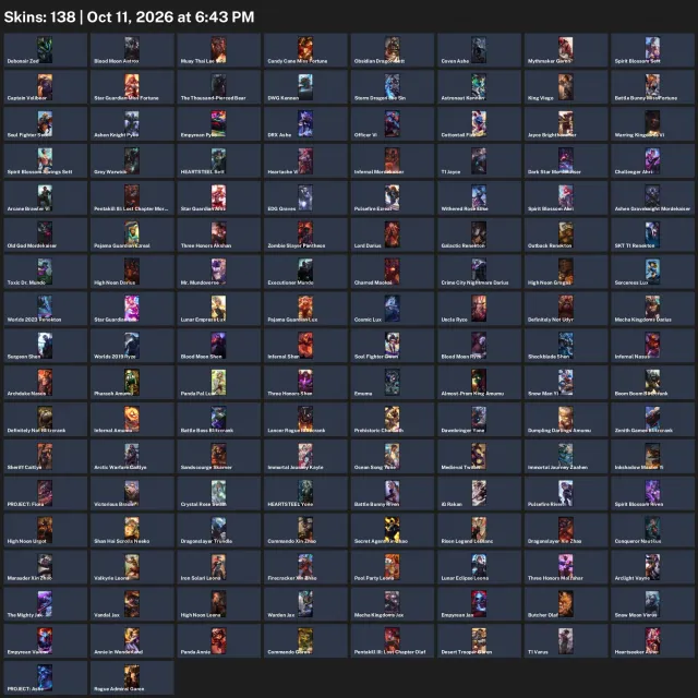 🍀EUROPE🍀💎⟨⟨ 138 SKINS | 74 CHAMPIONS | 161 LEVEL ⟩⟩💦⟨⟨ 28039 BE + 9043 OE ⟩⟩💦, Sale, level 161, champions 74, skins 138, Gold