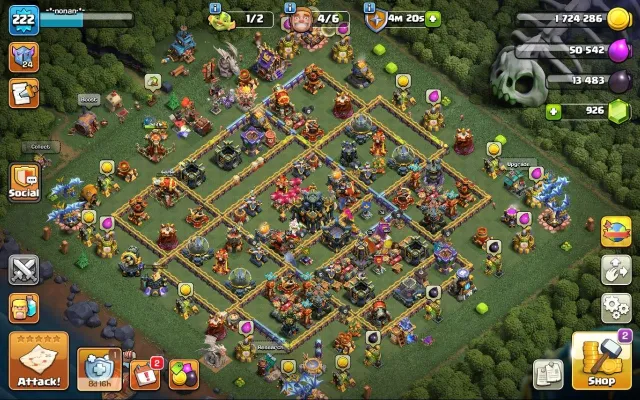 17 TH | 222 LVL | 100/92/81/74/42/17 | 958 лвк + топ экипа | 900 гемов, 17 TH Родной Деревни, 10 TH Строителя