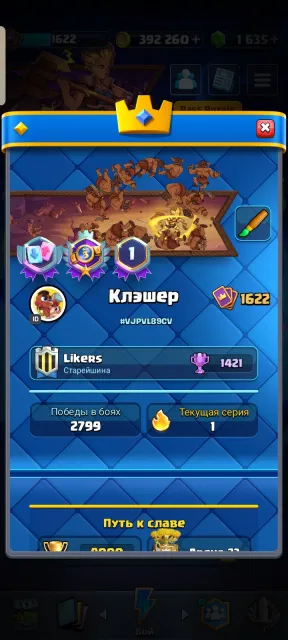 🔥 Top Multi-account 2 in 1 | 🟦CR🟥 + 49000 trophies 🟨BS⬛ | 23 arena, 15 level, 9000 trophies, 123 cards, 20 legendaries, No
