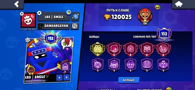 Full upgrade, all brawlers 1000+, we can negotiate, 120025 trophies, 107 brawlers, 112 primes