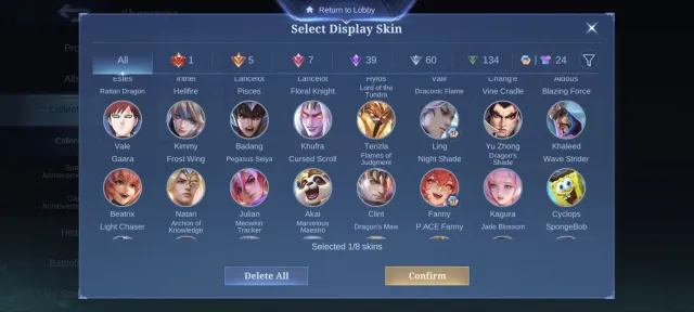 ⭐High set 125Star⭐ |⭐ Legend gusion and collector ling and more⭐