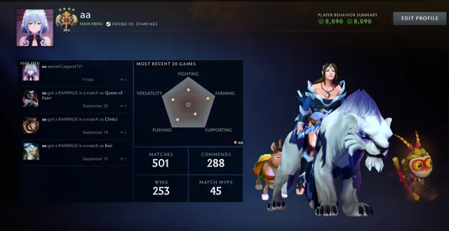 💜3588 mmr💜меинпул💜34 трофей💜, Продажа, 3588 MMR, 8000 порядочности, 8000 вежливости, 501 матчей, 500 часов