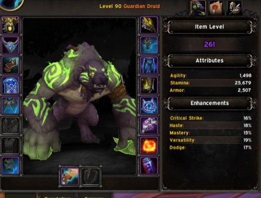 ⋆˙⟡ Night Elf Druid 90 ILVL 261 | Mage Tower Bear Form | Stormrage | Game Time, 90 level, Night Elf, Druid