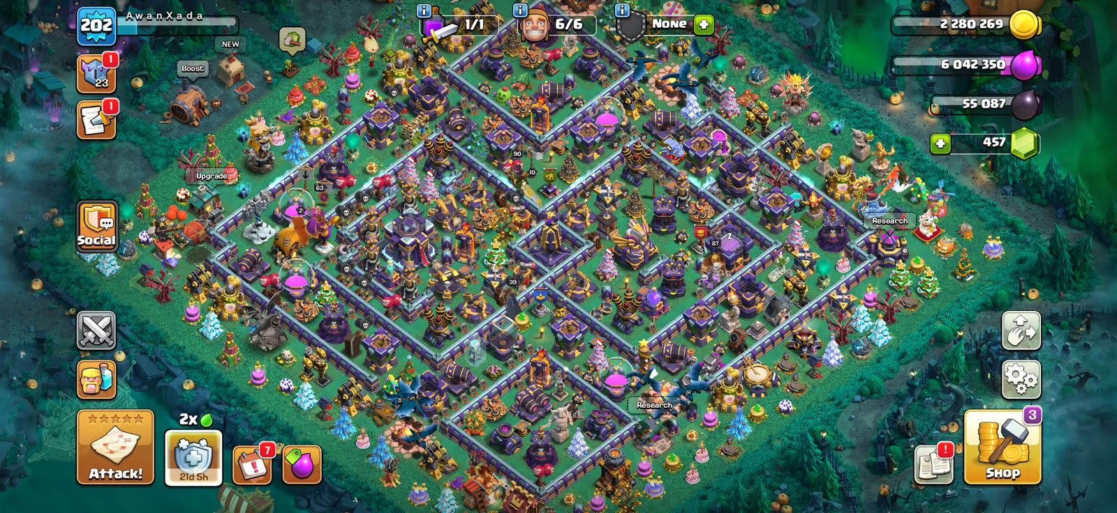 TH 15 Max ✦ Rare Obstacles (2015/16/17/18/19) ✦ Heroes 87-90-52-63-40-10 ✦ 8x Epic High Level, 15 TH Main Village, 10 TH Builder
