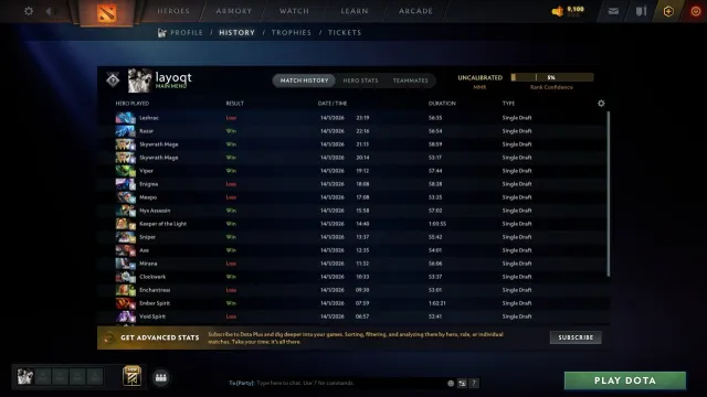 🕯⚜️【𝐋𝐚𝐲𝐨𝐐𝐭】⚜️🕯 🖤 Je vends un compte | ⚔️ 2357 MMR | 🖤 Honneur 8639🦇, Vente, 2357 MMR, 8639 d'honneur, 8639 de politesse, 108 matchs