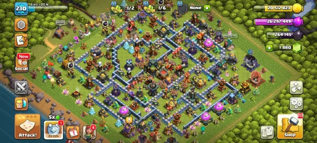 TH17 RAREST 🏆 5515 WAR STAR🏆 1262 CWL MEDAL 🏆 FULL OF MAGIC ITEM 🏆 22X SKIN 🏆 HEROES 68-72-73-67-29, 17 TH Родной Деревни